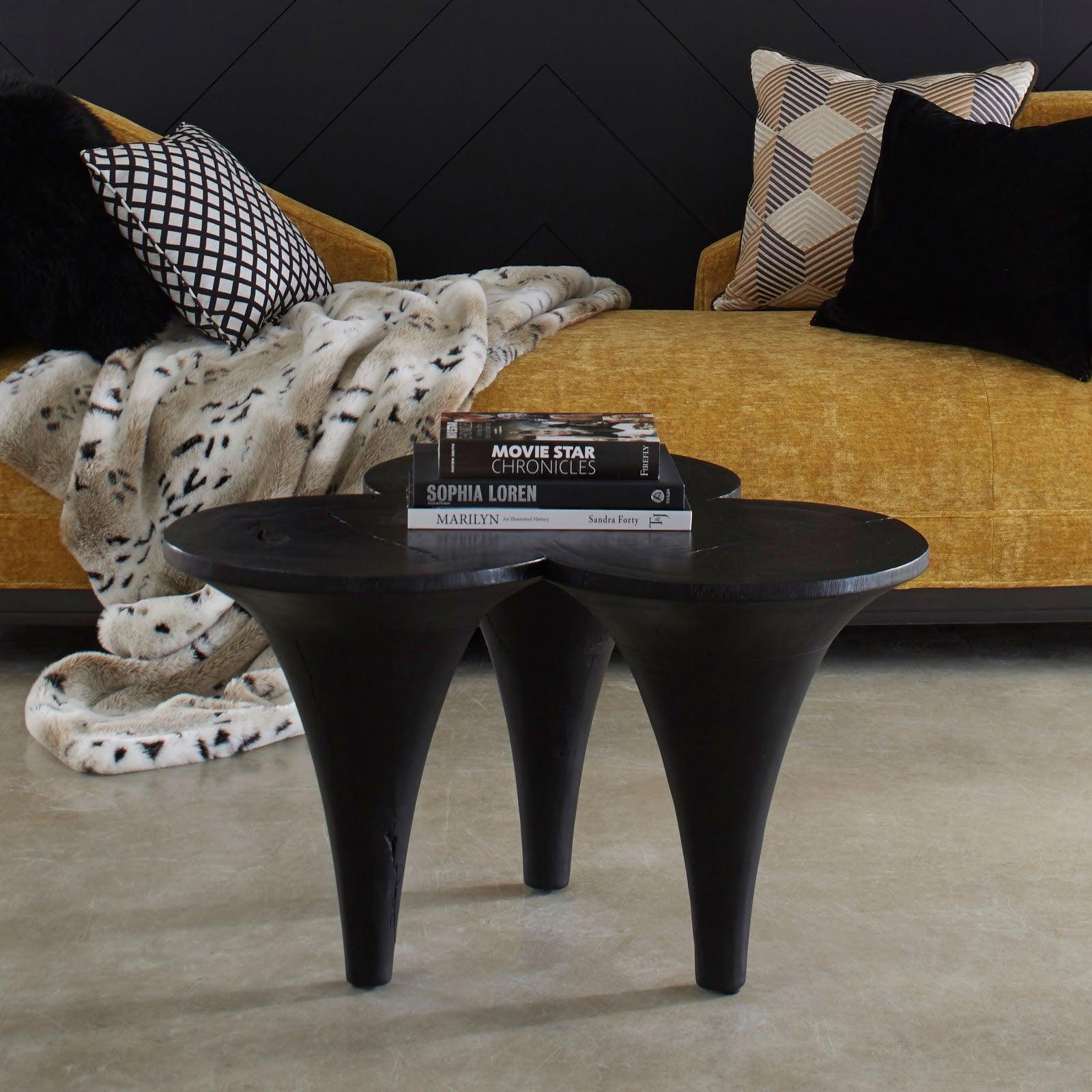 Phillips Collection Marley Coffee Table, Chamcha Wood, Burnt Finish COFFEE TABLES