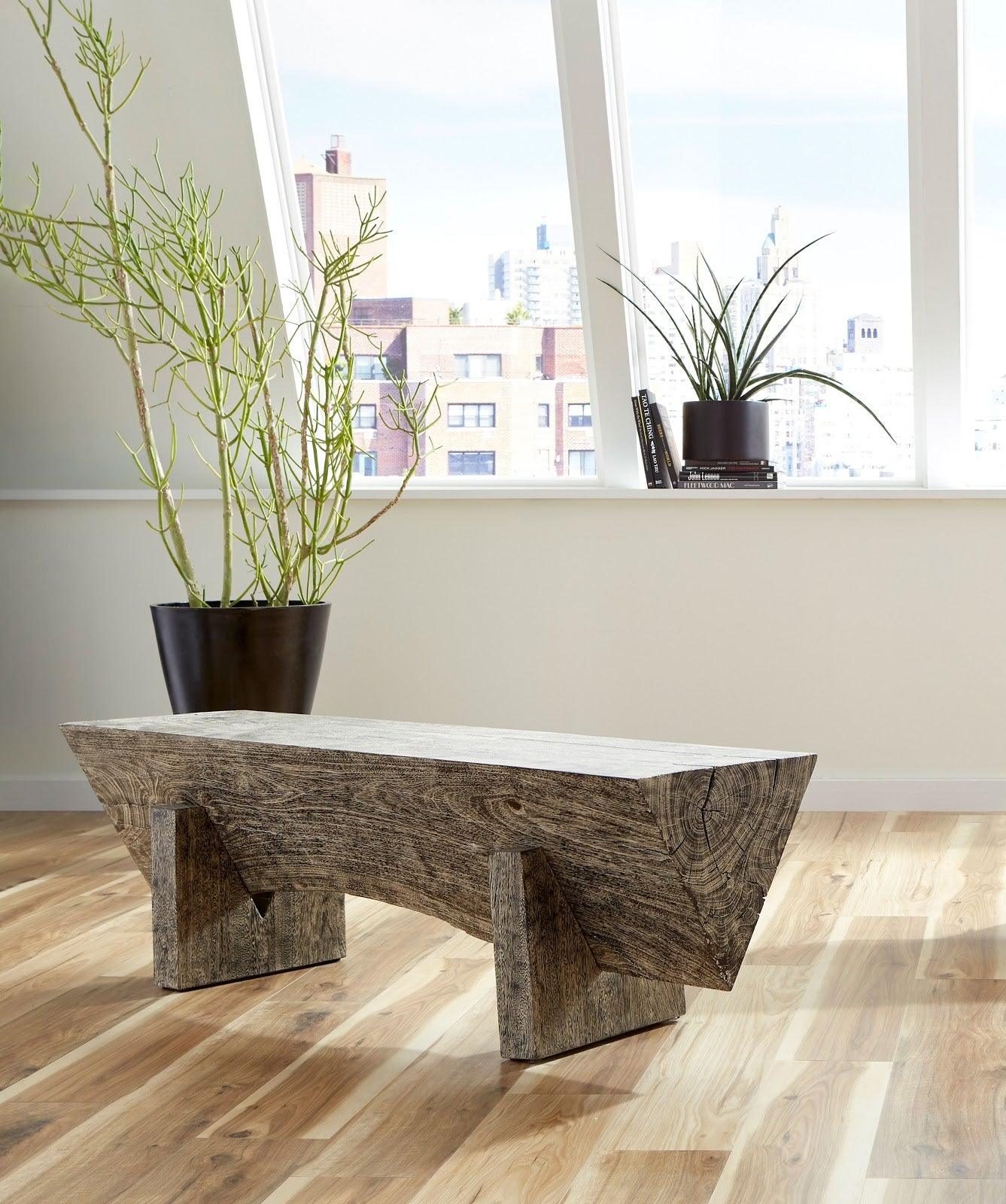 Phillips Collection Triangle Bench, Gray Stone BENCHES