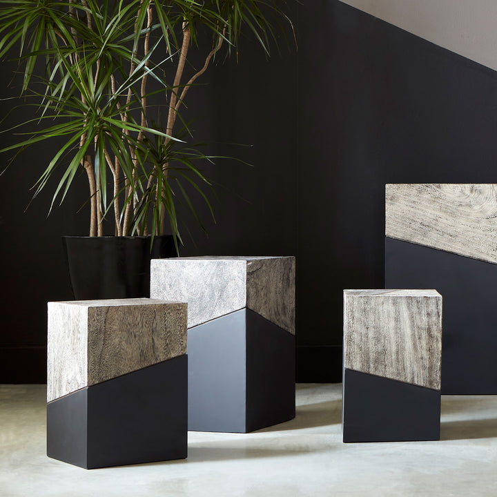 Geometry Stool, Gray Stone - Phillips Collection - AmericanHomeFurniture