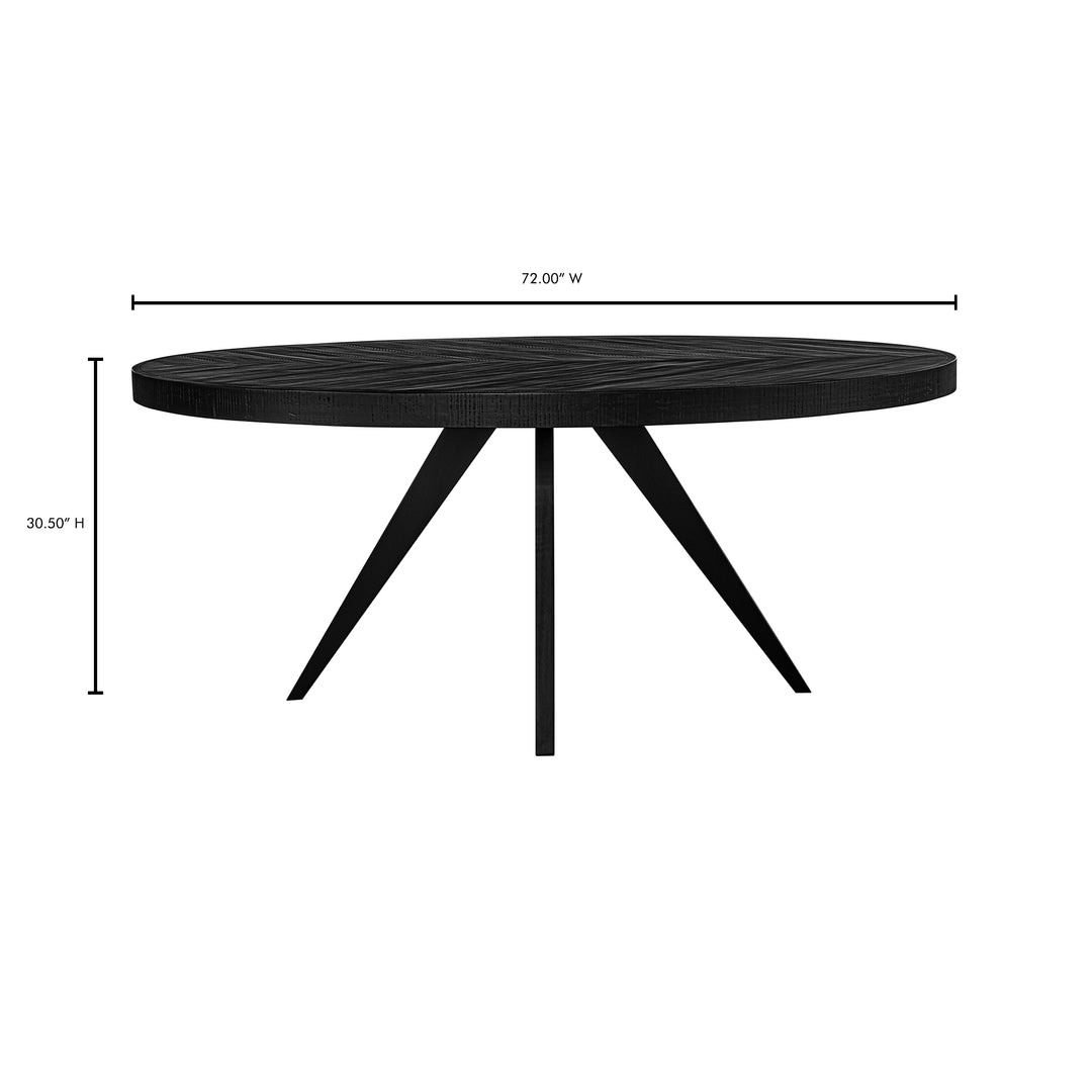 American Home Furniture | Moe's Home Collection - Parq Oval Dining Table Black