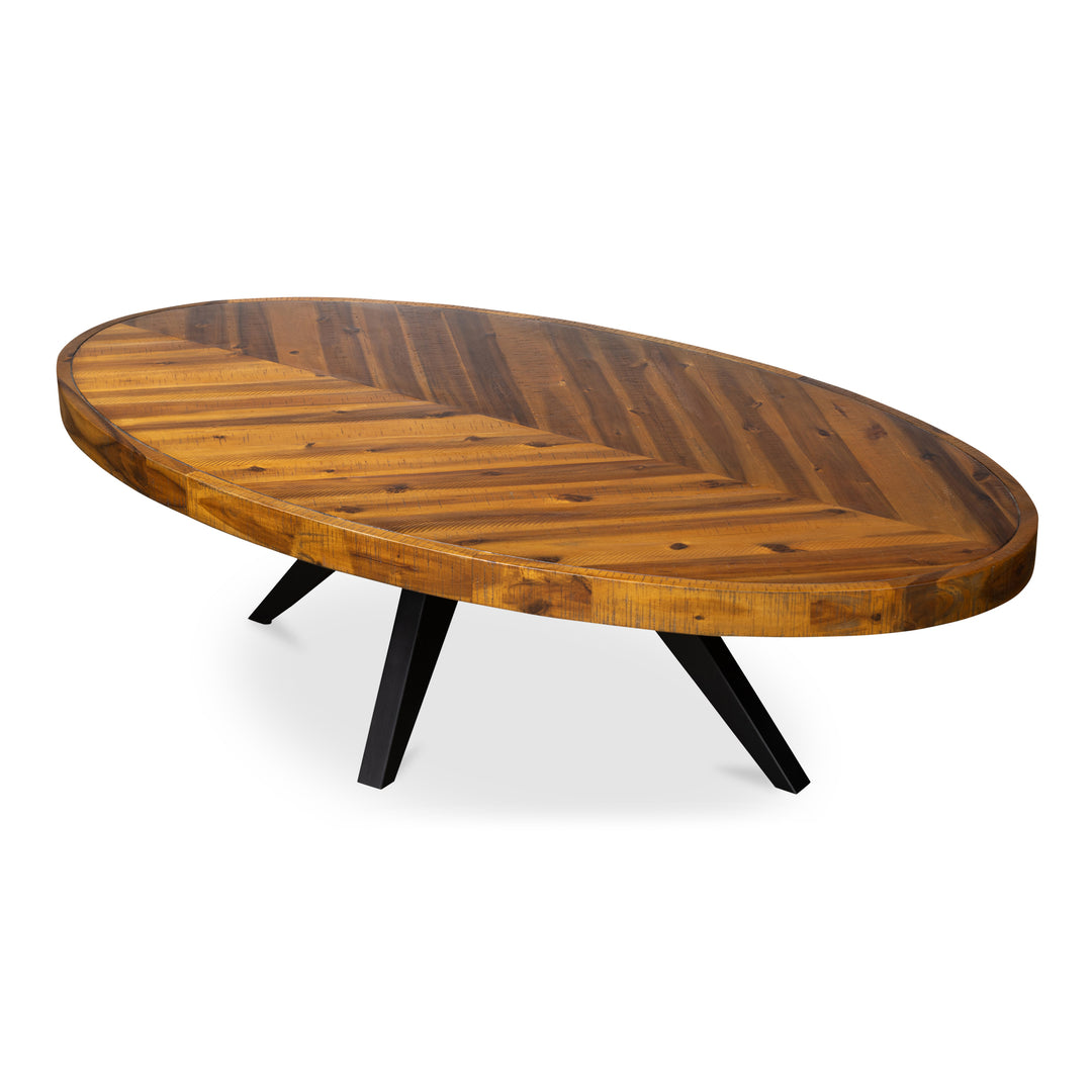 American Home Furniture | Moe's Home Collection - Parq Oval Coffee Table Amber