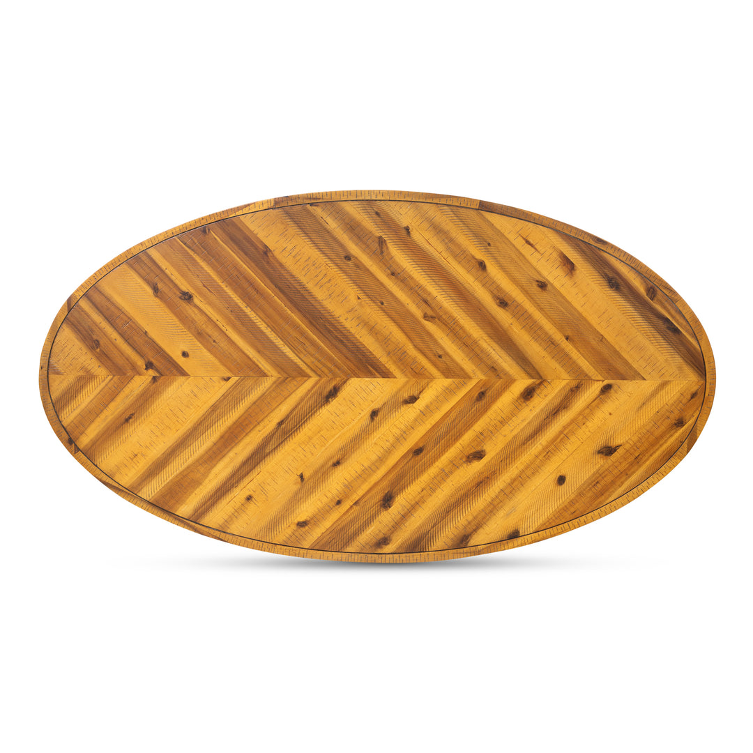 American Home Furniture | Moe's Home Collection - Parq Oval Coffee Table Amber