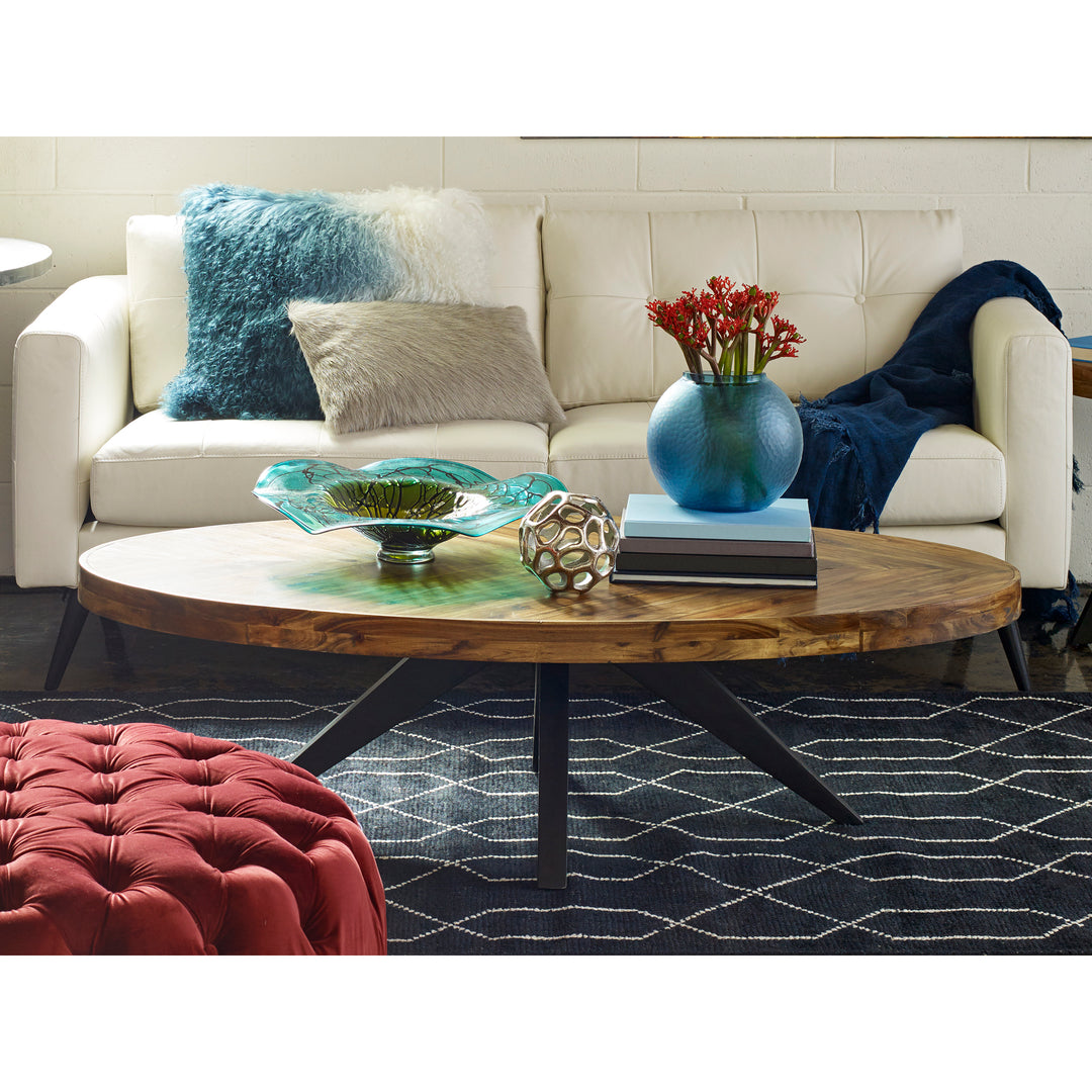 American Home Furniture | Moe's Home Collection - Parq Oval Coffee Table Amber