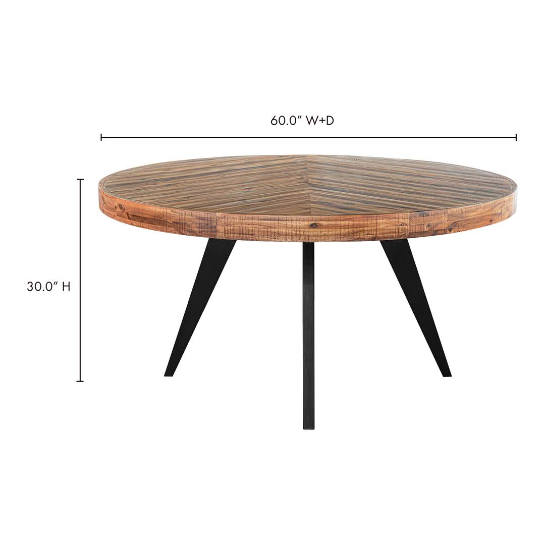 American Home Furniture | Moe's Home Collection - Parq 60In Round Dining Table Amber