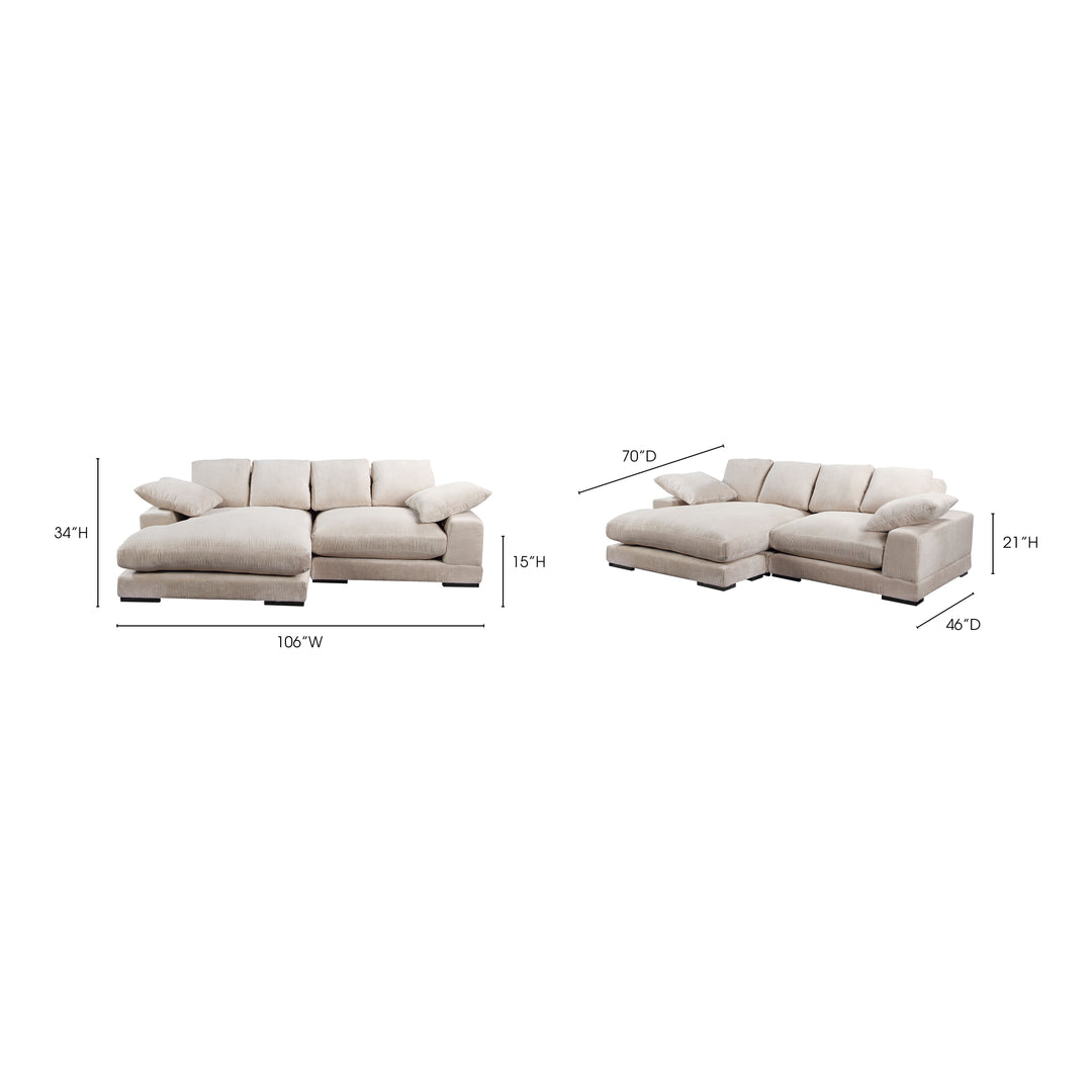 American Home Furniture | Moe's Home Collection - Plunge Sectional Cappuccino