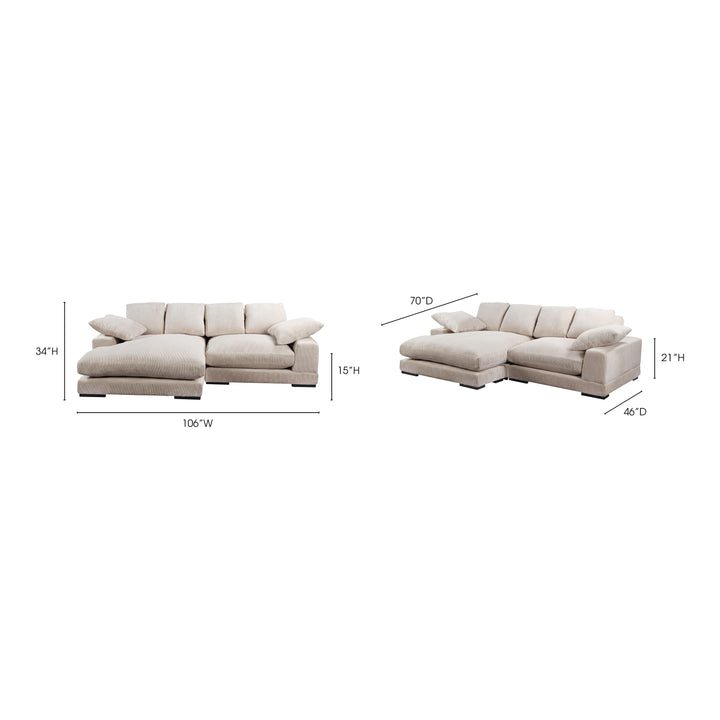 American Home Furniture | Moe's Home Collection - Plunge Sectional Cappuccino