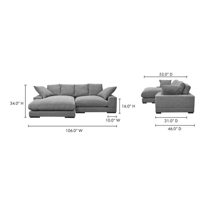 American Home Furniture | Moe's Home Collection - Plunge Sectional Anthracite