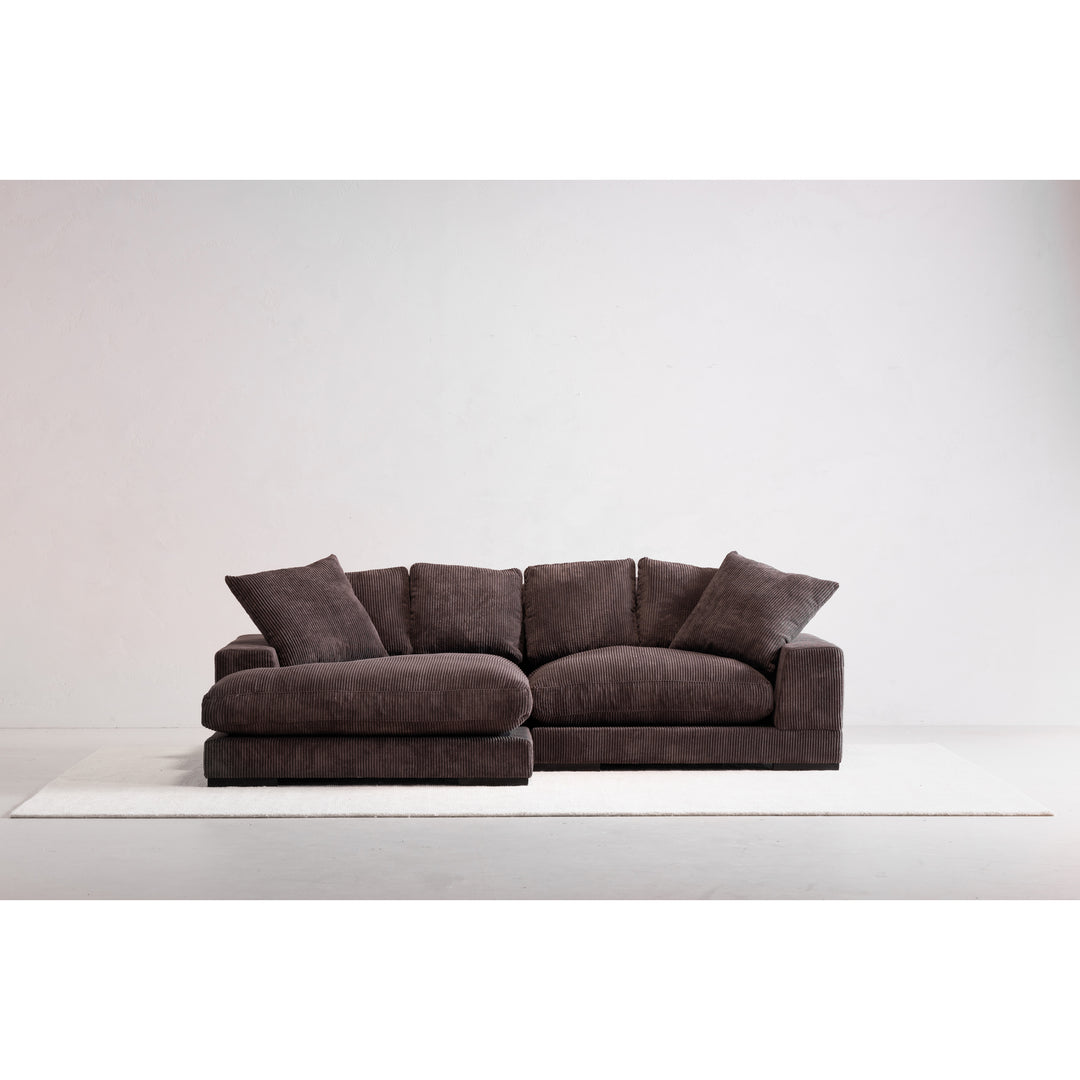 American Home Furniture | Moe's Home Collection - Plunge Sectional Dark Brown