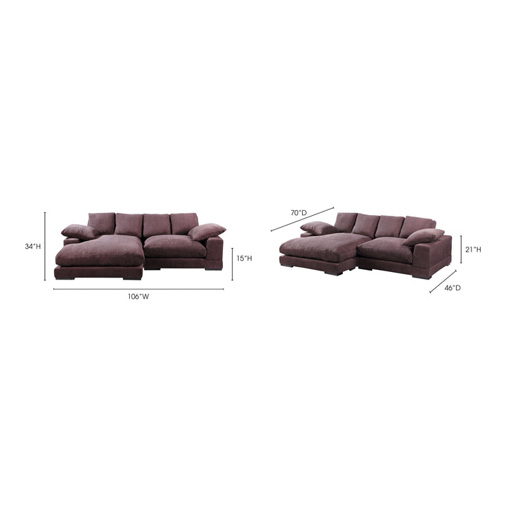 American Home Furniture | Moe's Home Collection - Plunge Sectional Dark Brown