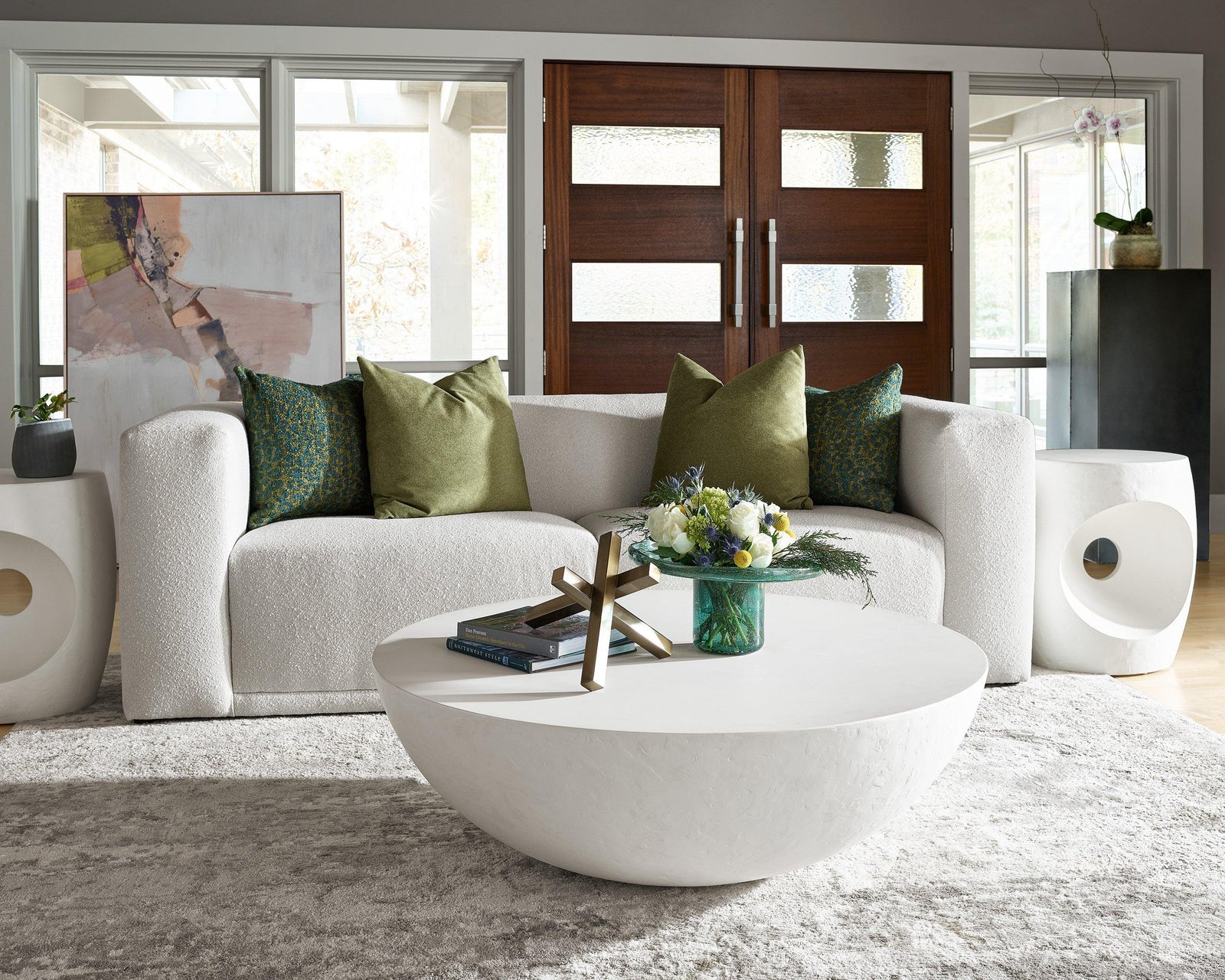 Universal Furniture Modern Nomad Round Textured Cocktail Table COFFEE TABLES