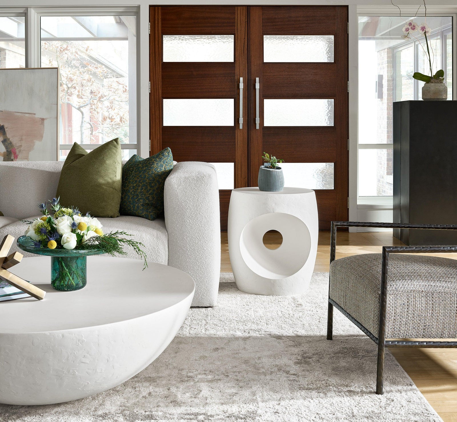 Universal Furniture Modern Nomad Oval Textured Accent Table ACCENT TABLES