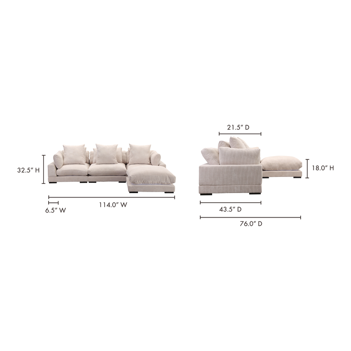 American Home Furniture | Moe's Home Collection - Tumble Lounge Modular Sectional Cappuccino