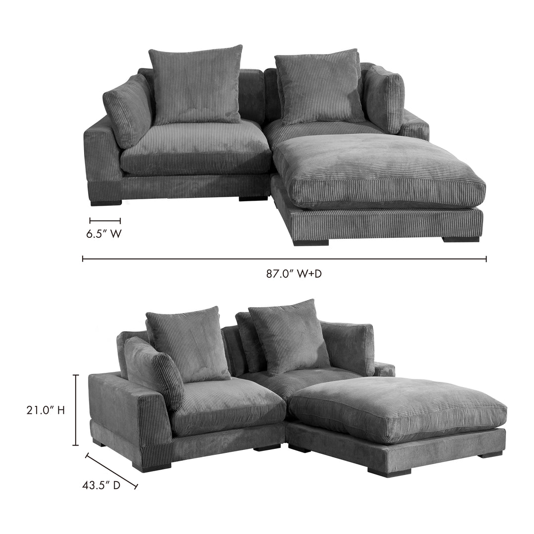 American Home Furniture | Moe's Home Collection - Tumble Nook Modular Sectional Charcoal