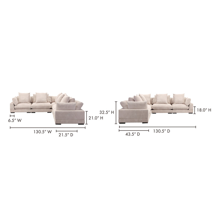 American Home Furniture | Moe's Home Collection - Tumble Classic L Modular Sectional Cappuccino