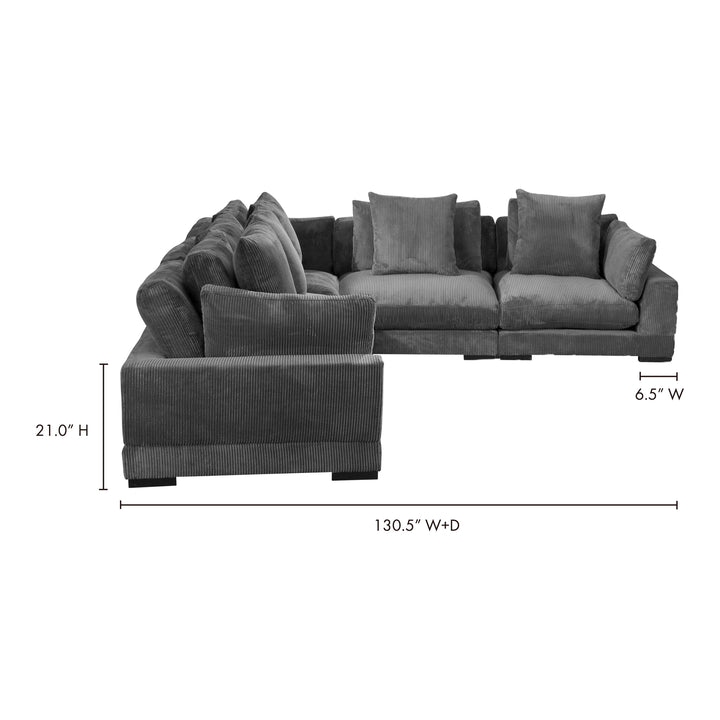 American Home Furniture | Moe's Home Collection - Tumble Classic L Modular Sectional Charcoal