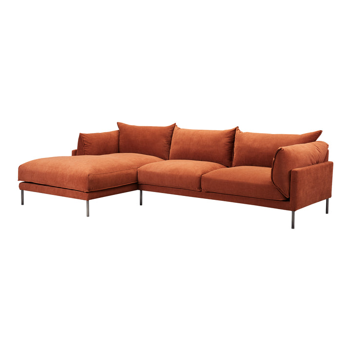 American Home Furniture | Moe's Home Collection - Jamara Sectional Burnt Auburn Left