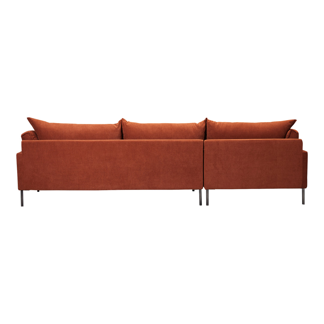 American Home Furniture | Moe's Home Collection - Jamara Sectional Burnt Auburn Left