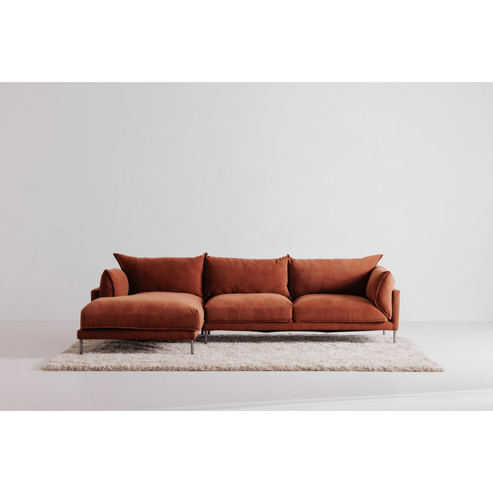 American Home Furniture | Moe's Home Collection - Jamara Sectional Burnt Auburn Left