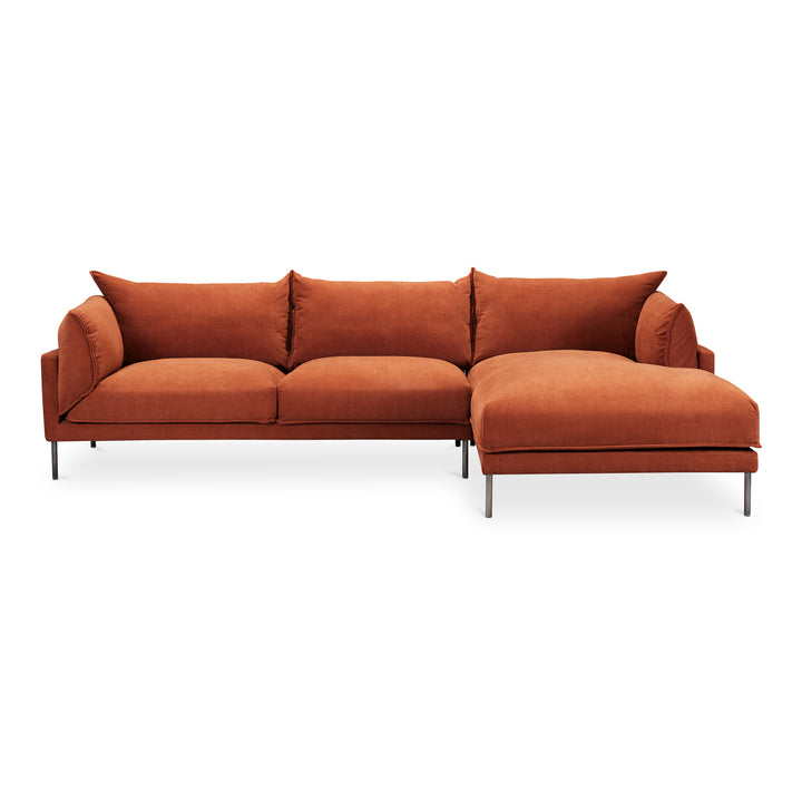 American Home Furniture | Moe's Home Collection - Jamara Sectional Burnt Auburn Right