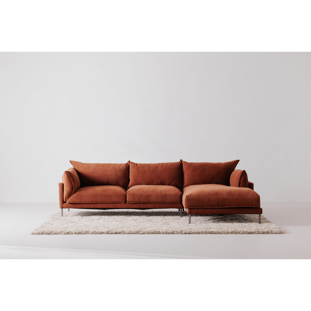 American Home Furniture | Moe's Home Collection - Jamara Sectional Burnt Auburn Right