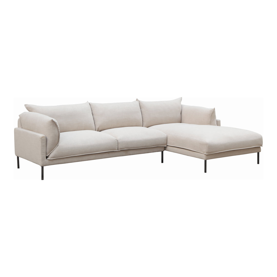 American Home Furniture | Moe's Home Collection - Jamara Sectional Right Sandy Beige