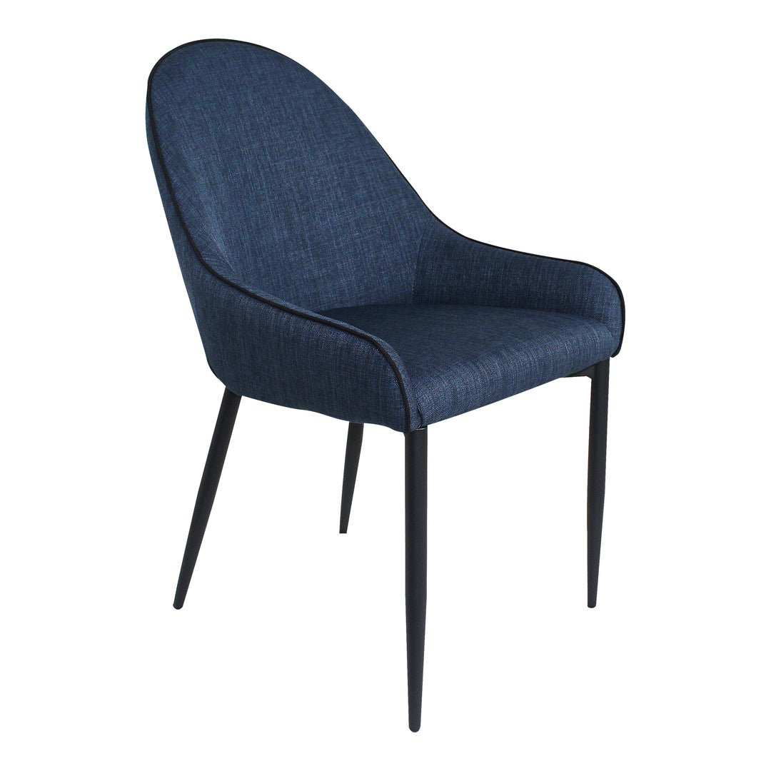 American Home Furniture | Moe's Home Collection - Lapis Dining Chair Dark Blue-Set Of Two