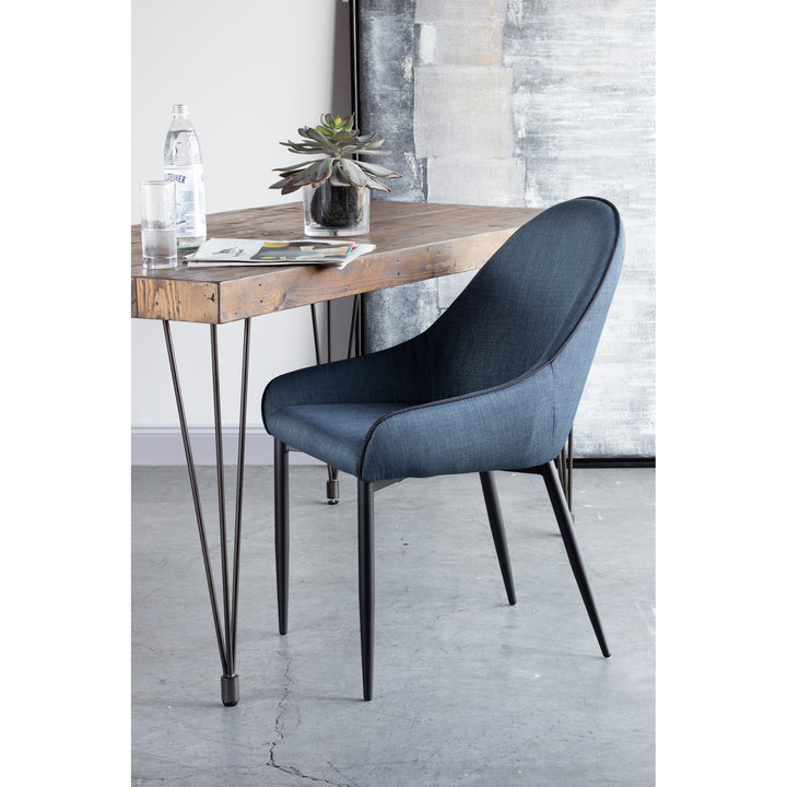 American Home Furniture | Moe's Home Collection - Lapis Dining Chair Dark Blue-Set Of Two