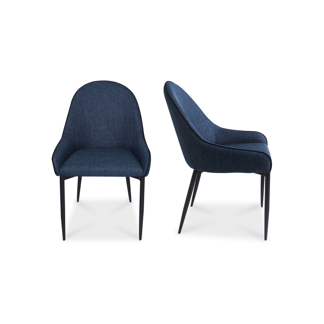 American Home Furniture | Moe's Home Collection - Lapis Dining Chair Dark Blue-Set Of Two