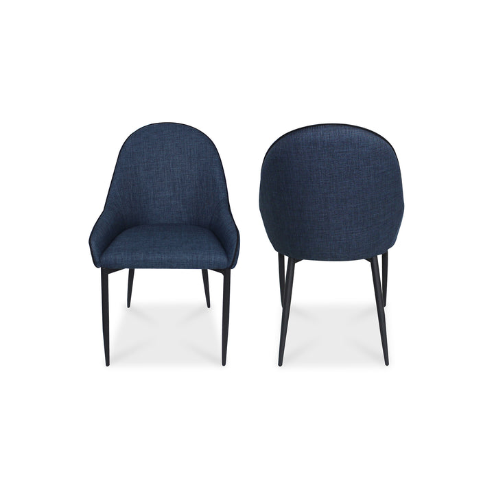 American Home Furniture | Moe's Home Collection - Lapis Dining Chair Dark Blue-Set Of Two