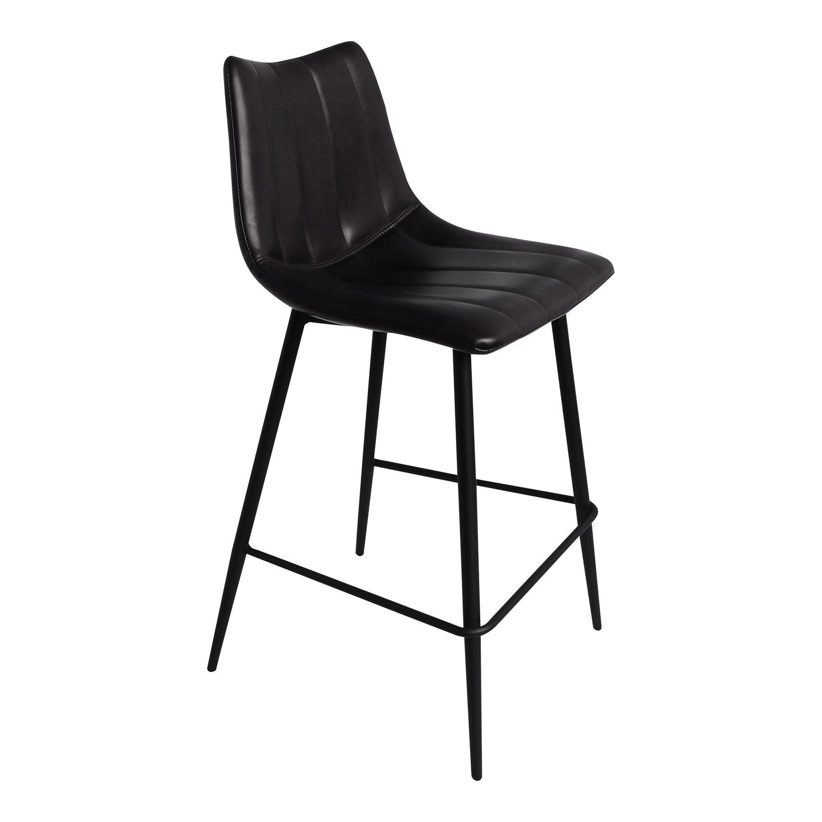 Moe's Home Collection - Alibi Counter Stool Matte Black - Set Of Two - UU-1002-02 | American Home Furniture