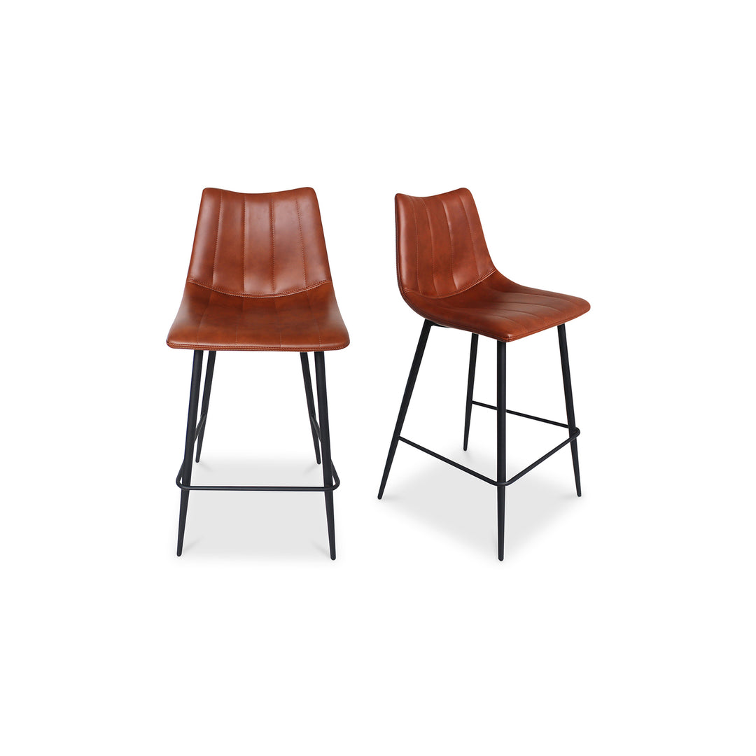 American Home Furniture | Moe's Home Collection - Alibi Counter Stool Brown-Set Of Two