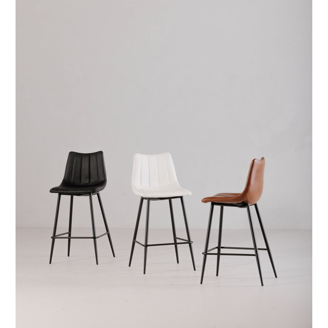 American Home Furniture | Moe's Home Collection - Alibi Barstool Matte Black-Set Of Two