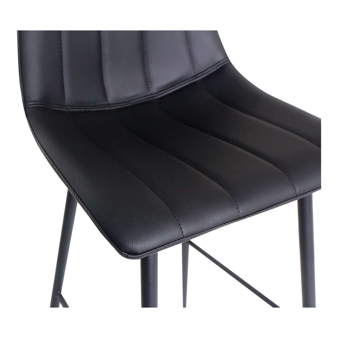 American Home Furniture | Moe's Home Collection - Alibi Barstool Matte Black-Set Of Two