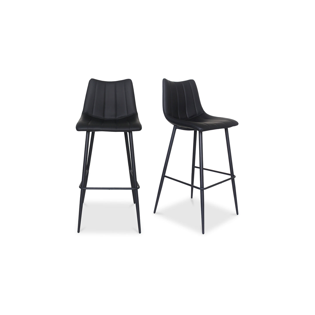 American Home Furniture | Moe's Home Collection - Alibi Barstool Matte Black-Set Of Two