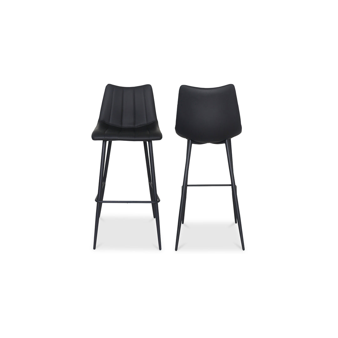 American Home Furniture | Moe's Home Collection - Alibi Barstool Matte Black-Set Of Two