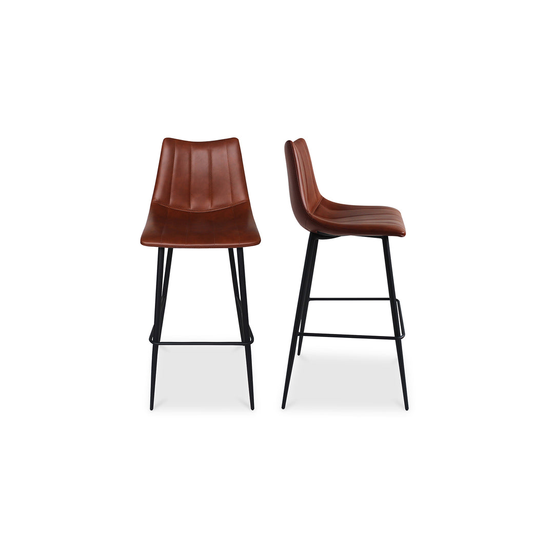 American Home Furniture | Moe's Home Collection - Alibi Barstool Brown-Set Of Two