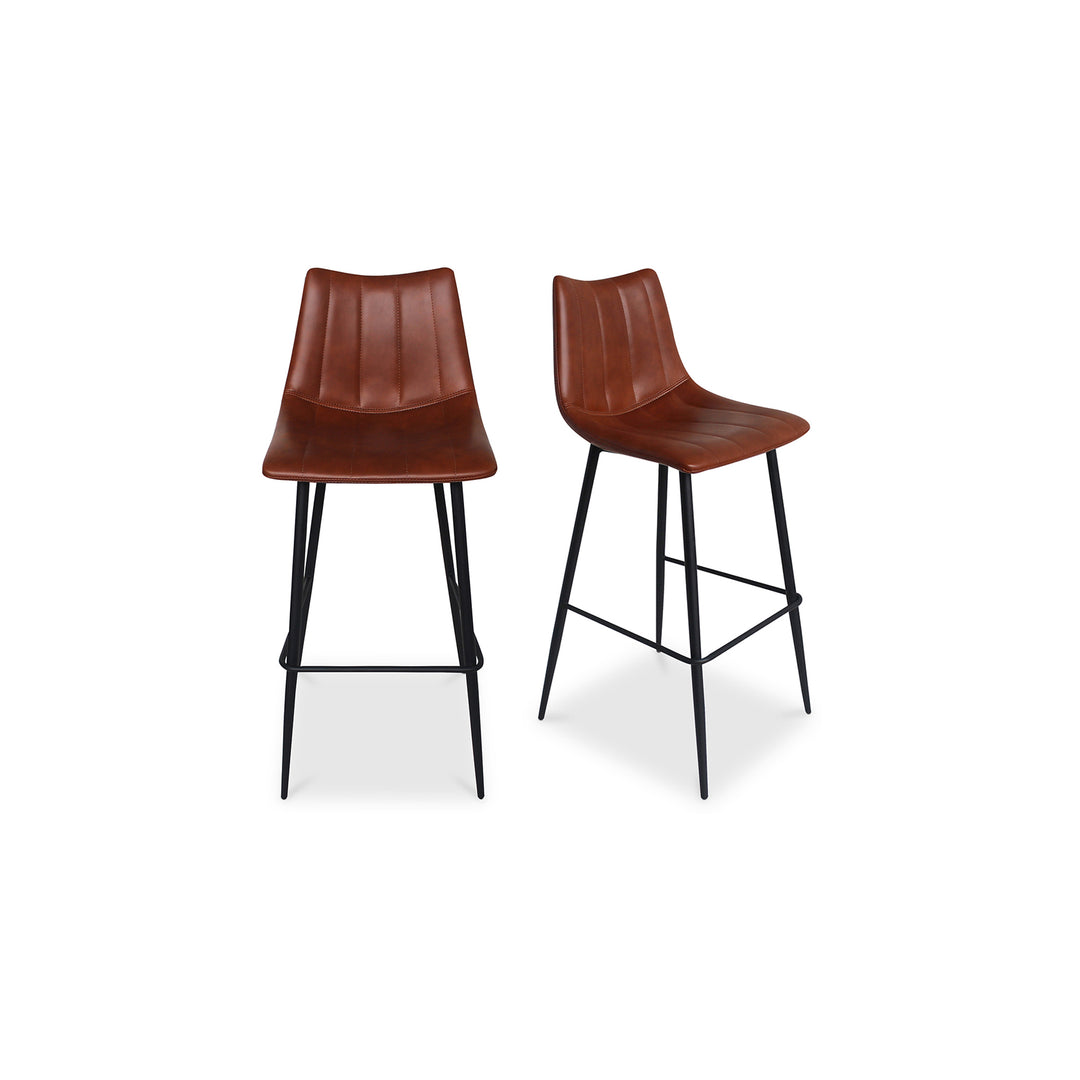 American Home Furniture | Moe's Home Collection - Alibi Barstool Brown-Set Of Two