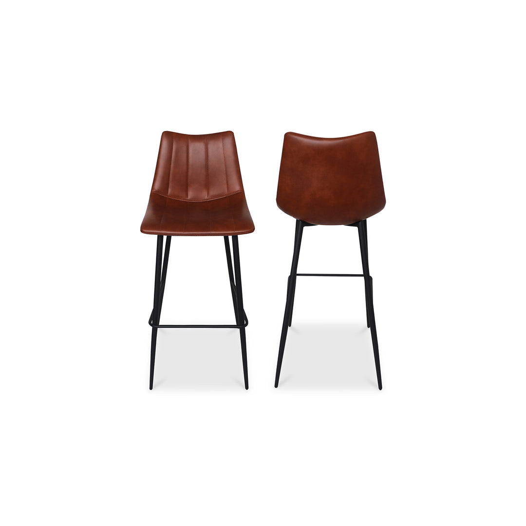 American Home Furniture | Moe's Home Collection - Alibi Barstool Brown-Set Of Two