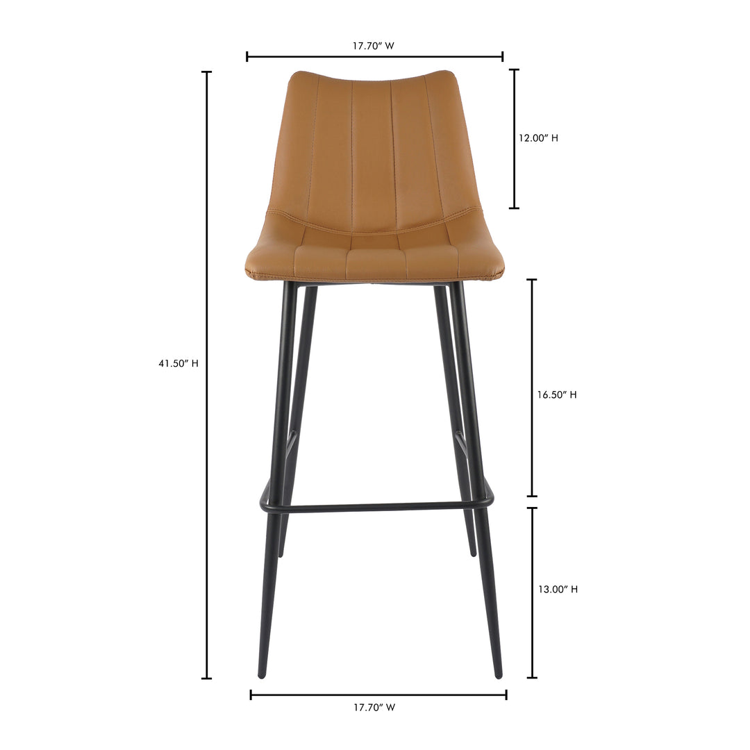 American Home Furniture | Moe's Home Collection - Alibi Barstool Tan-Set Of Two