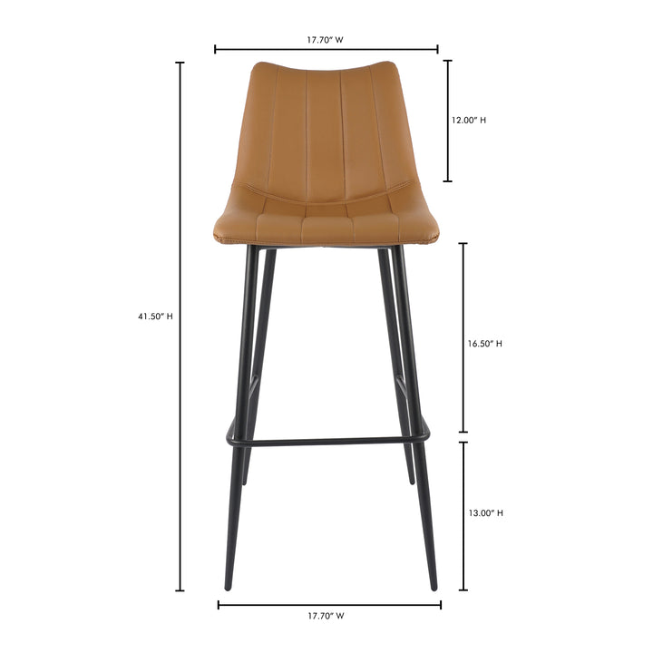 American Home Furniture | Moe's Home Collection - Alibi Barstool Tan-Set Of Two