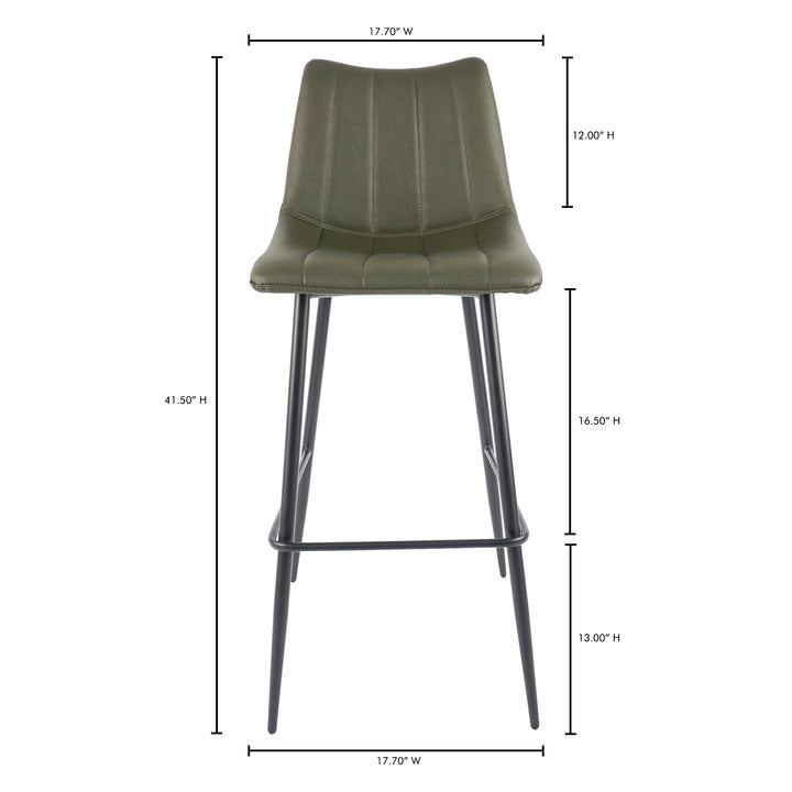 American Home Furniture | Moe's Home Collection - Alibi Barstool Dark Green-Set Of Two