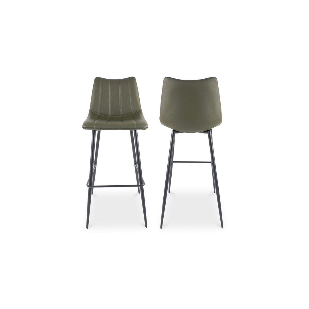 American Home Furniture | Moe's Home Collection - Alibi Barstool Dark Green-Set Of Two