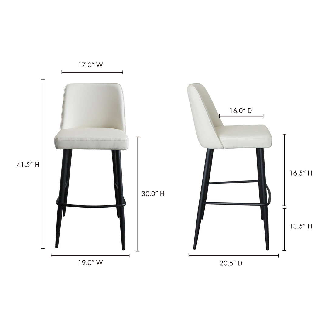 American Home Furniture | Moe's Home Collection - Emelia Barstool Ivory