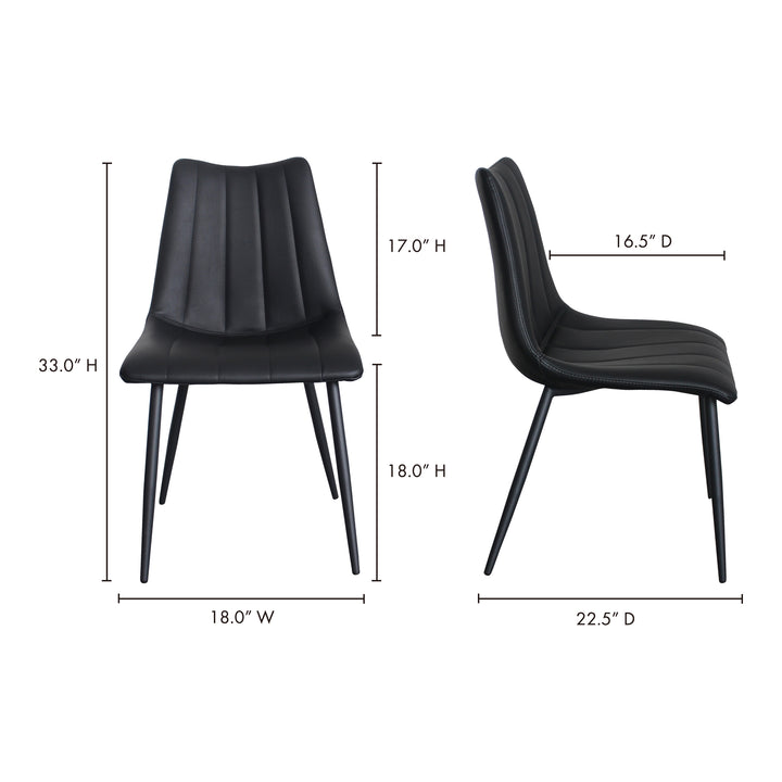 American Home Furniture | Moe's Home Collection - Alibi Dining Chair Matte Black-Set Of Two