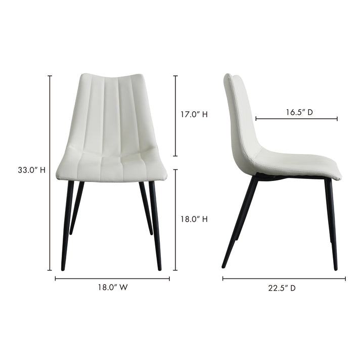 American Home Furniture | Moe's Home Collection - Alibi Dining Chair Ivory-Set Of Two