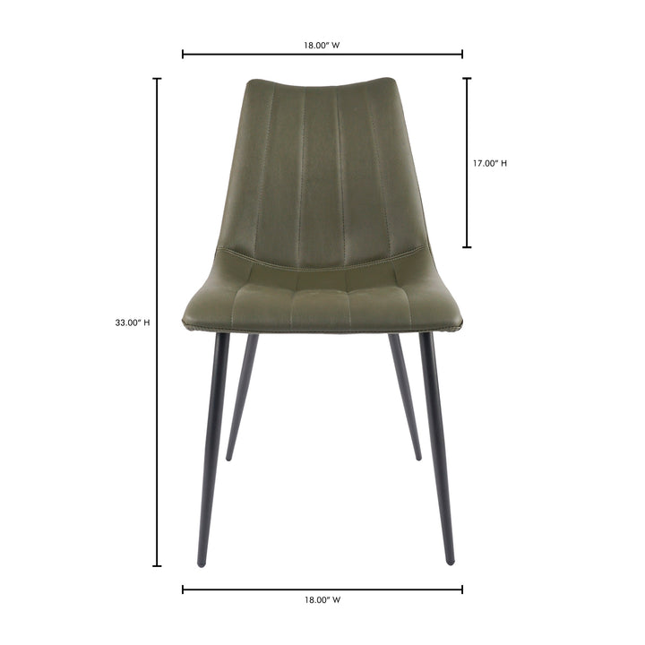 American Home Furniture | Moe's Home Collection - Alibi Dining Chair Dark Green-Set Of Two