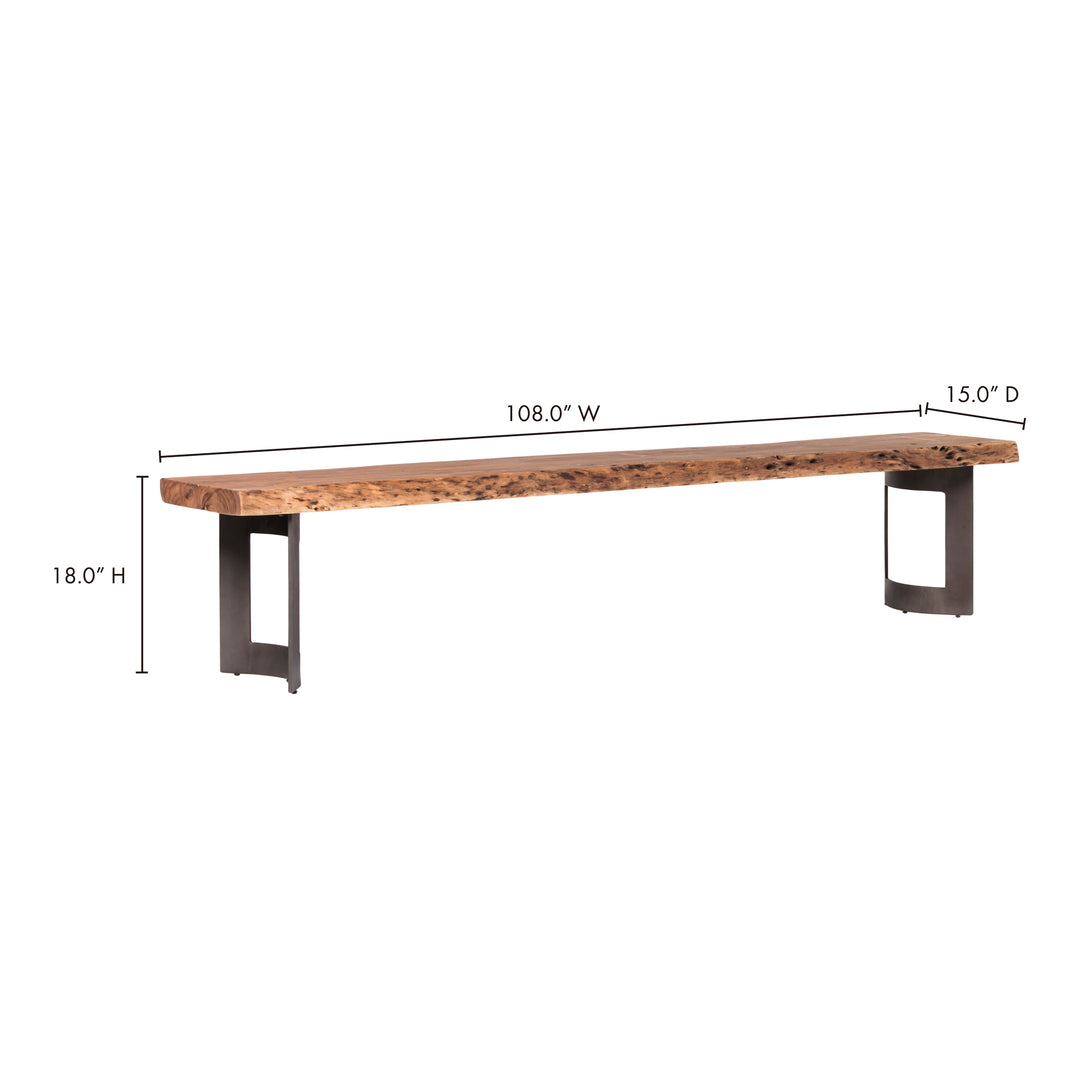 American Home Furniture | Moe's Home Collection - Bent Bench Large