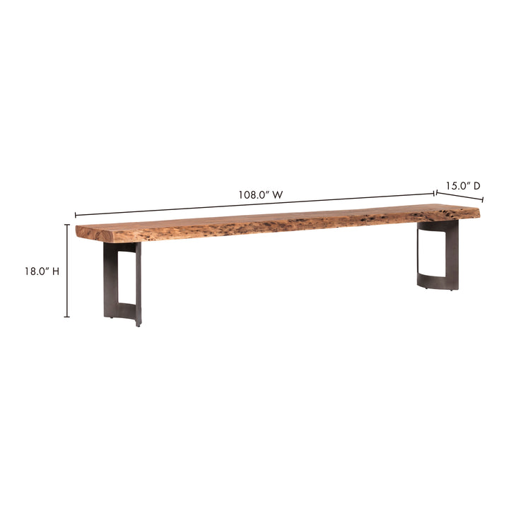 American Home Furniture | Moe's Home Collection - Bent Bench Large