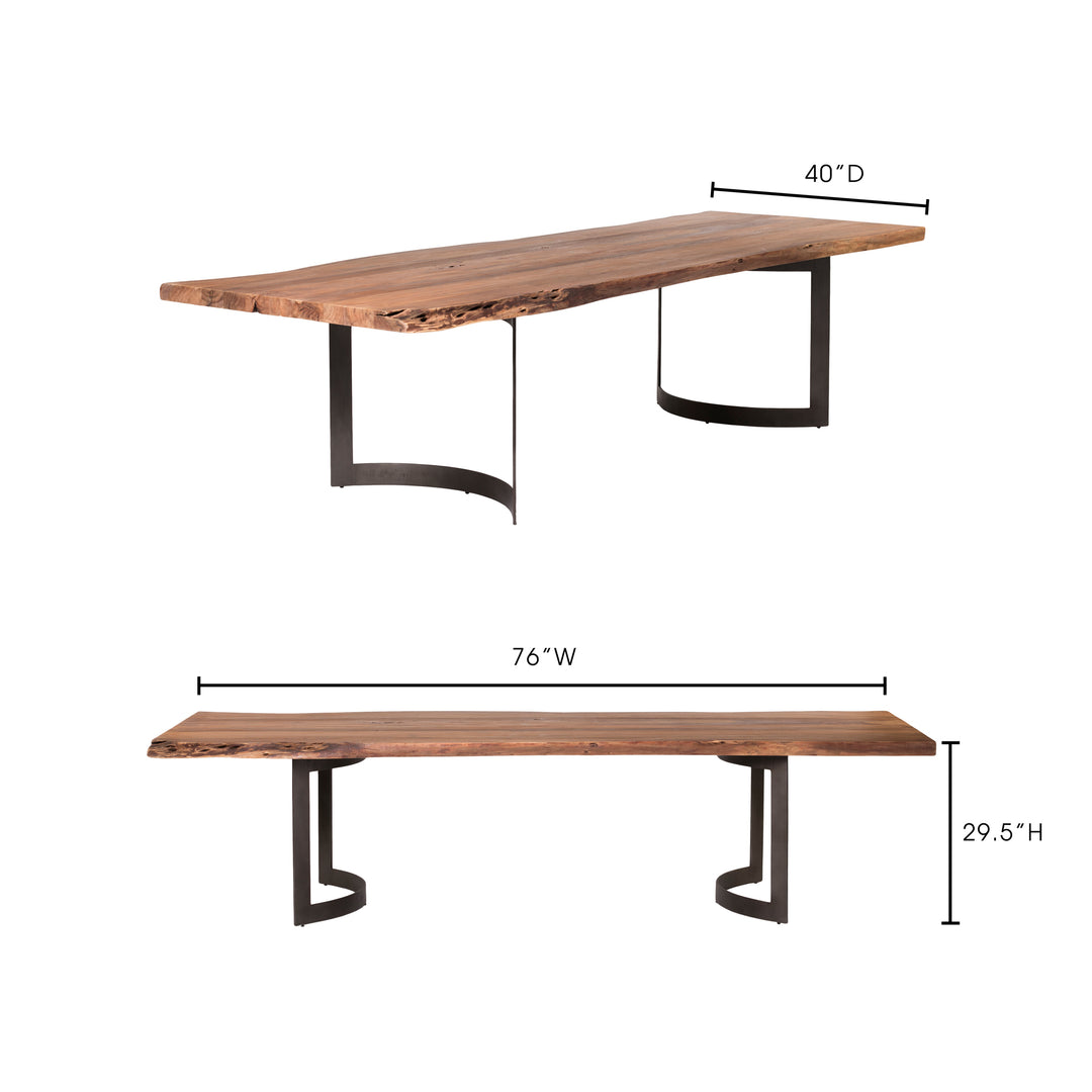 American Home Furniture | Moe's Home Collection - Bent Dining Table Extra Small Smoked