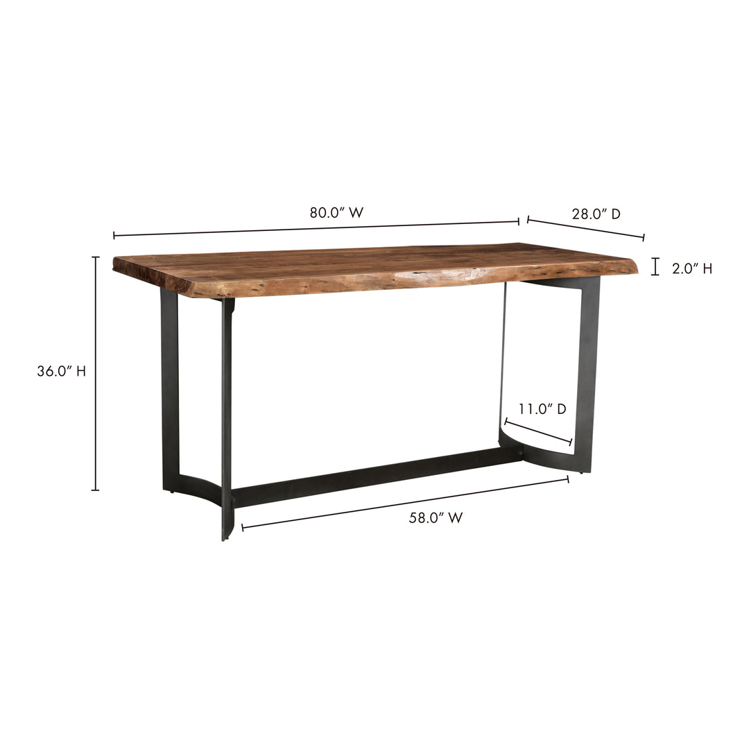 American Home Furniture | Moe's Home Collection - Bent Counter Table Smoked